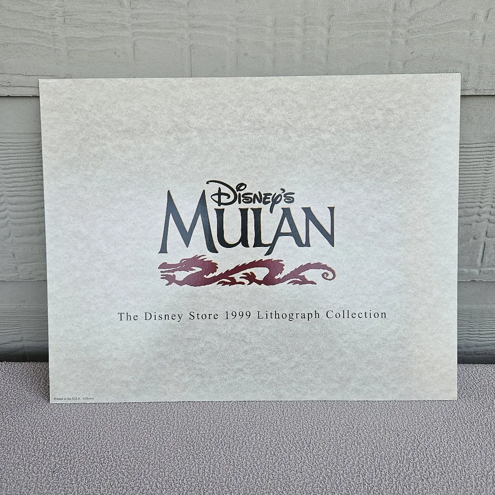 Disney Store Lithograph Photo Set 4 Mulan 101 Dalmatians Toy Story 2 Simba Lion